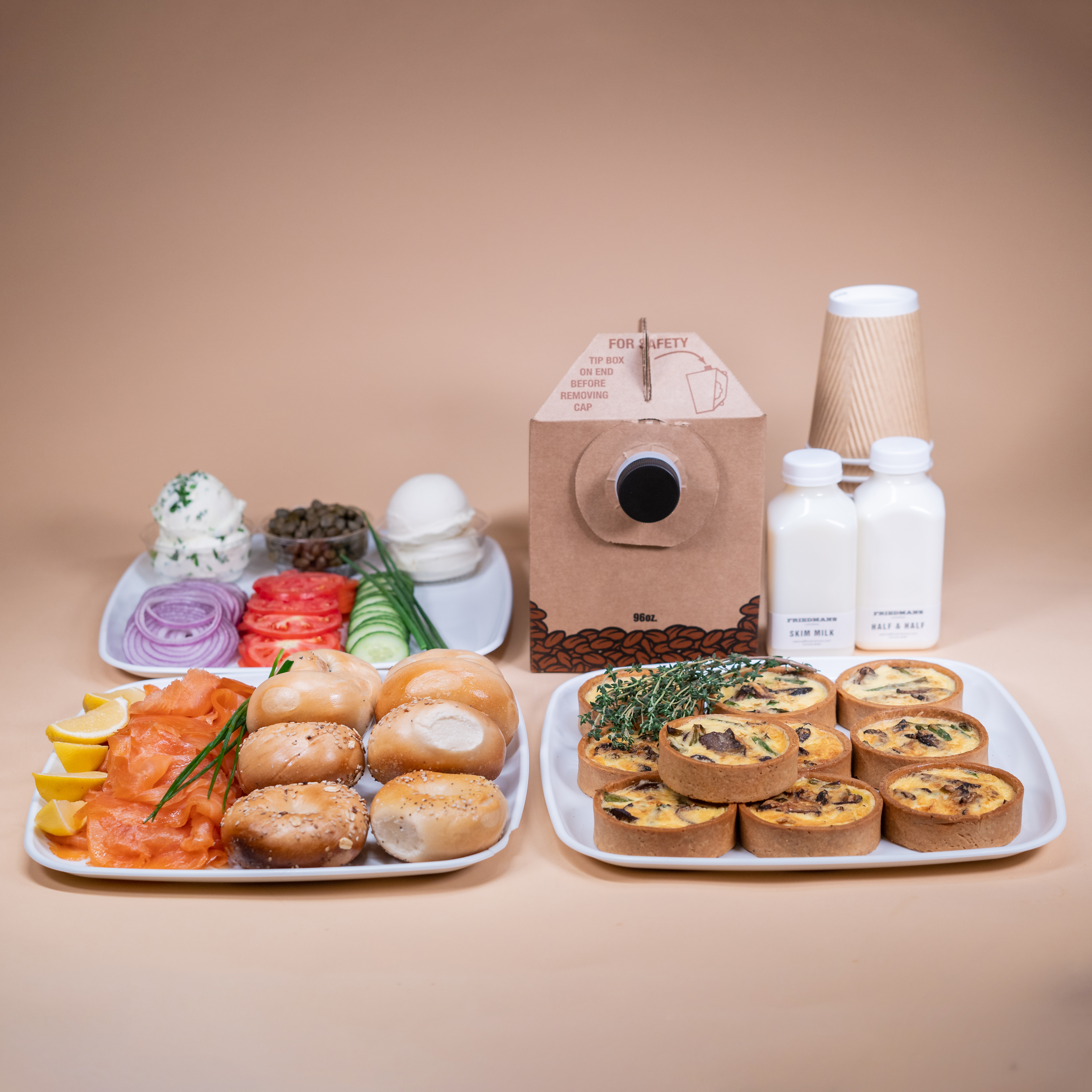 Smoked Salmon Board & Mini Quiche (Small)