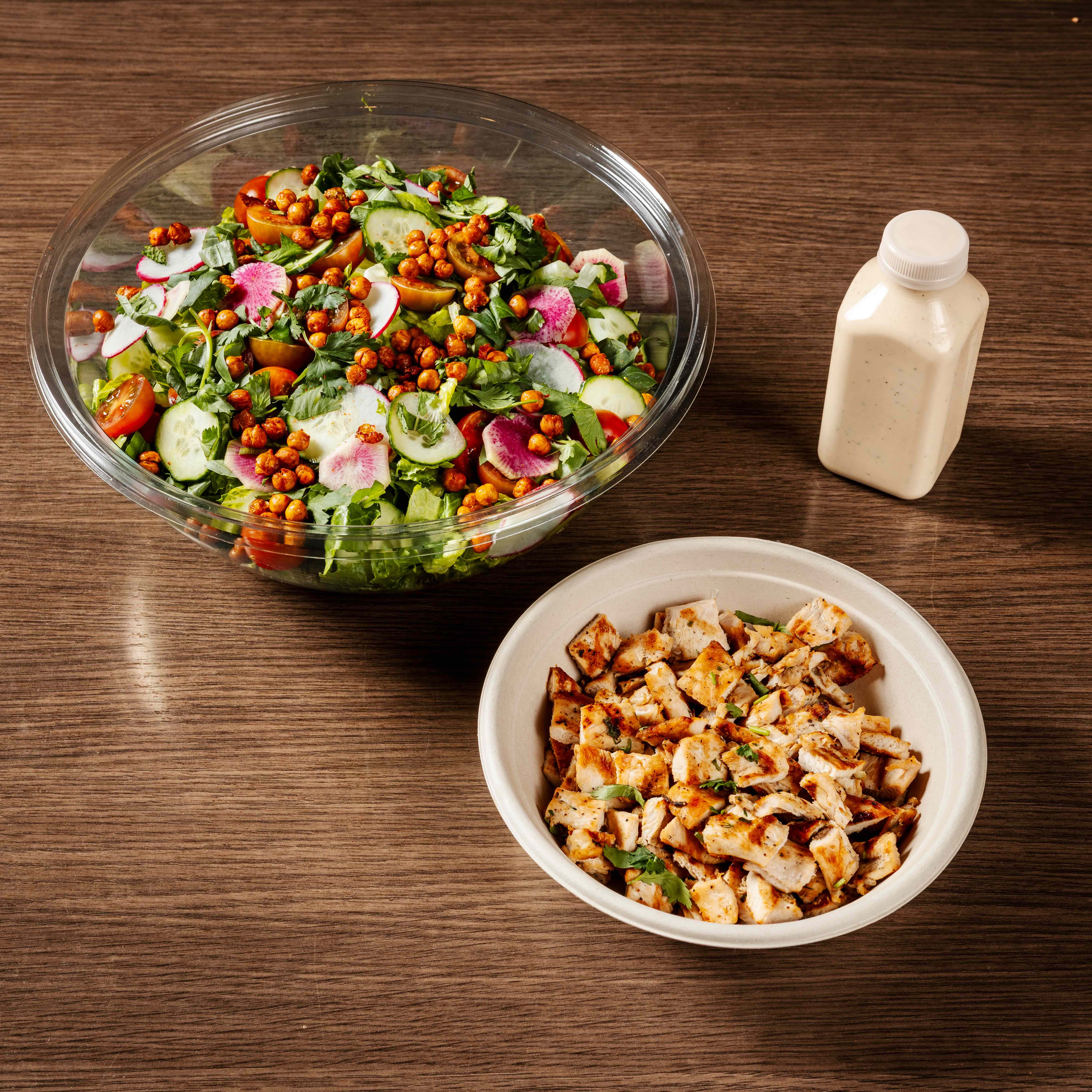 Chopped Chicken Shawarma Salad - (Large)