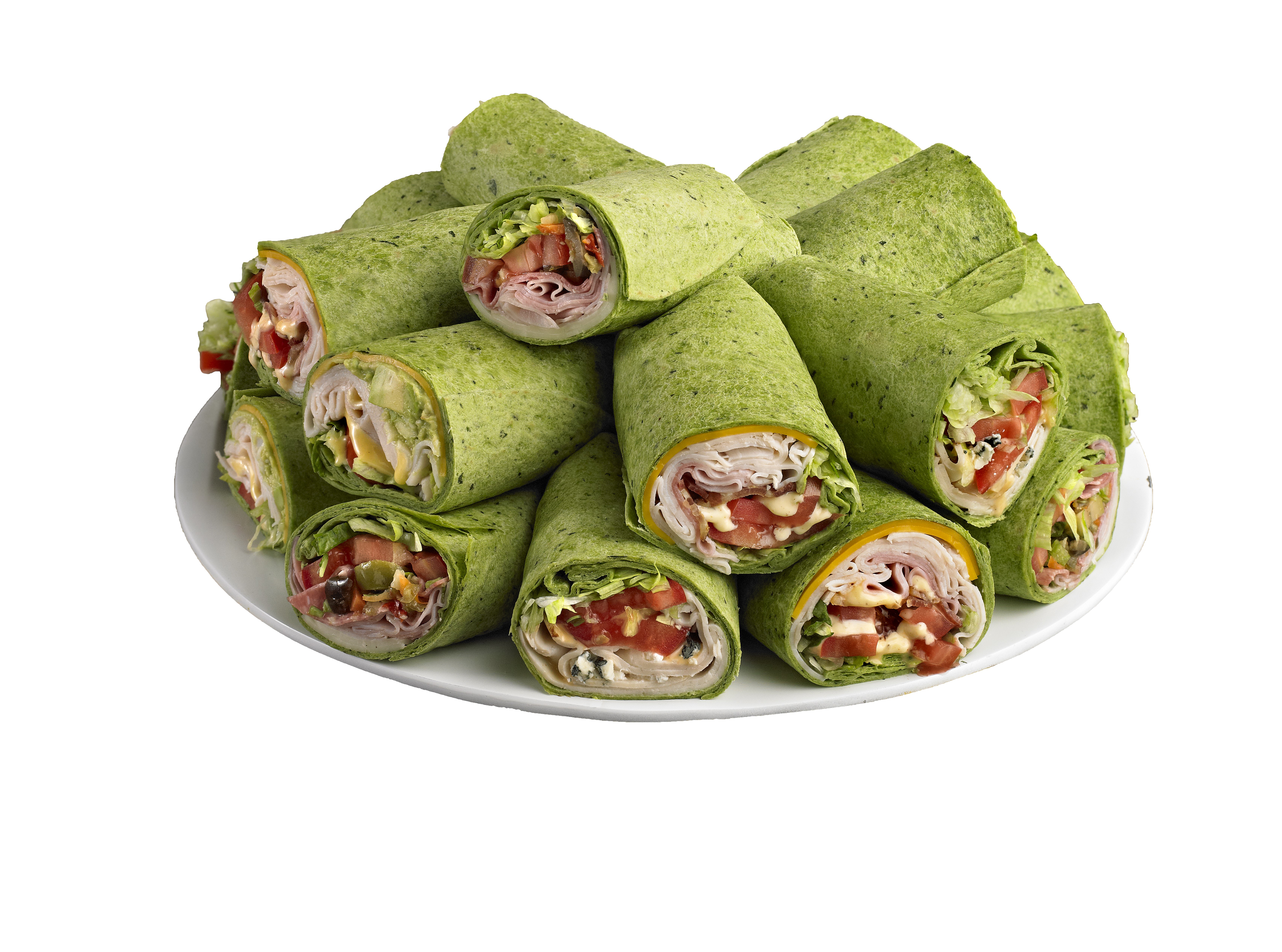 Spinach Tortilla Wraps - Cold Tray