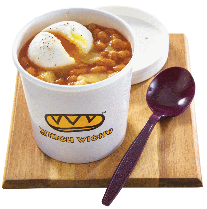 Cheesy Beans & Eggs Pot
