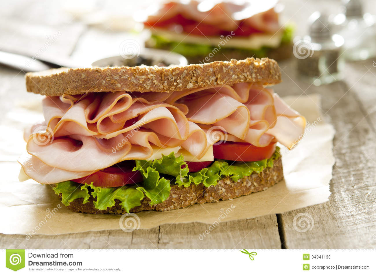 Roast Ham and Cheese Sandwiches 