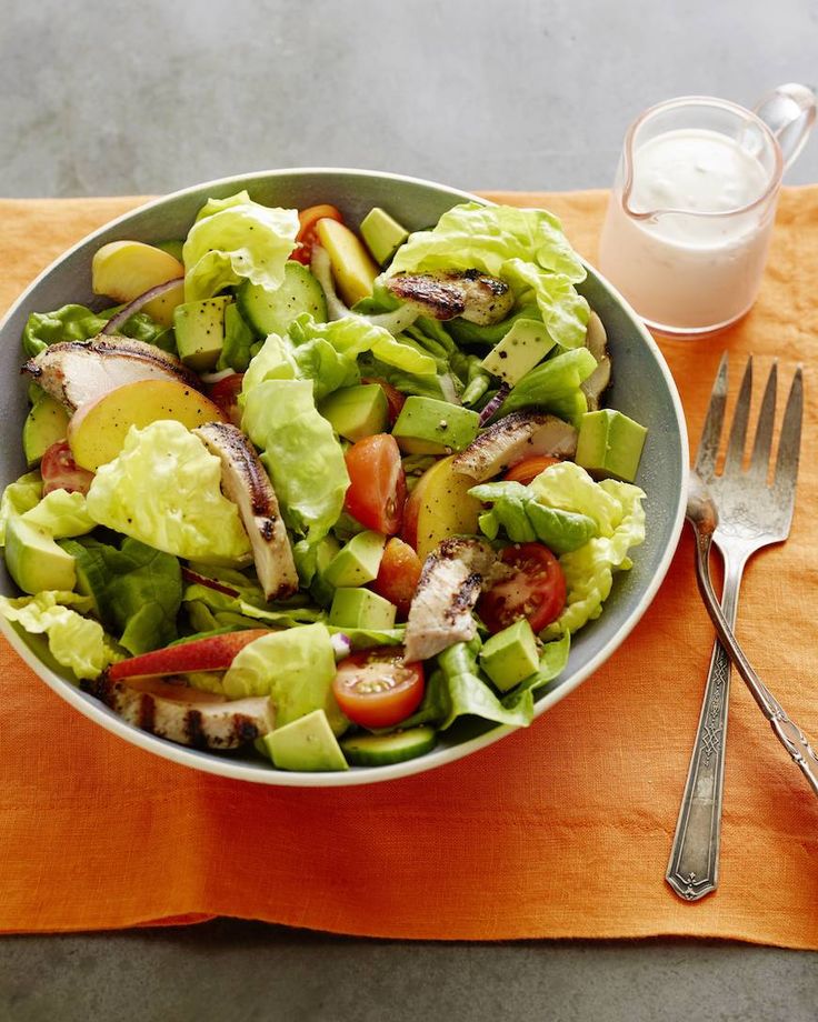 Roast Chicken, Avocado and Green Salad