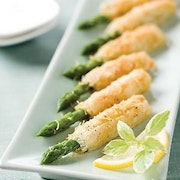 Asiago Cheese and Asparagus in Phyllo
