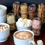 Hot Cocoa and Apple Cider Station