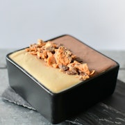 Butterscotch Pudding with Chocolate Ganache & Butterfinger Crumbles