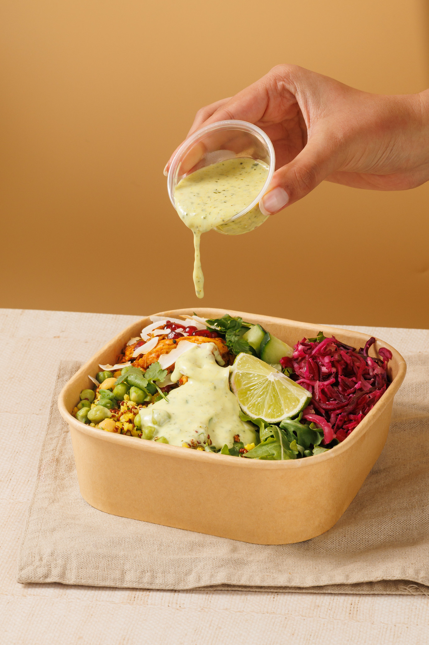 Spiced chicken grain bowl