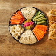 Raw Vegetables and Hummus Platter 