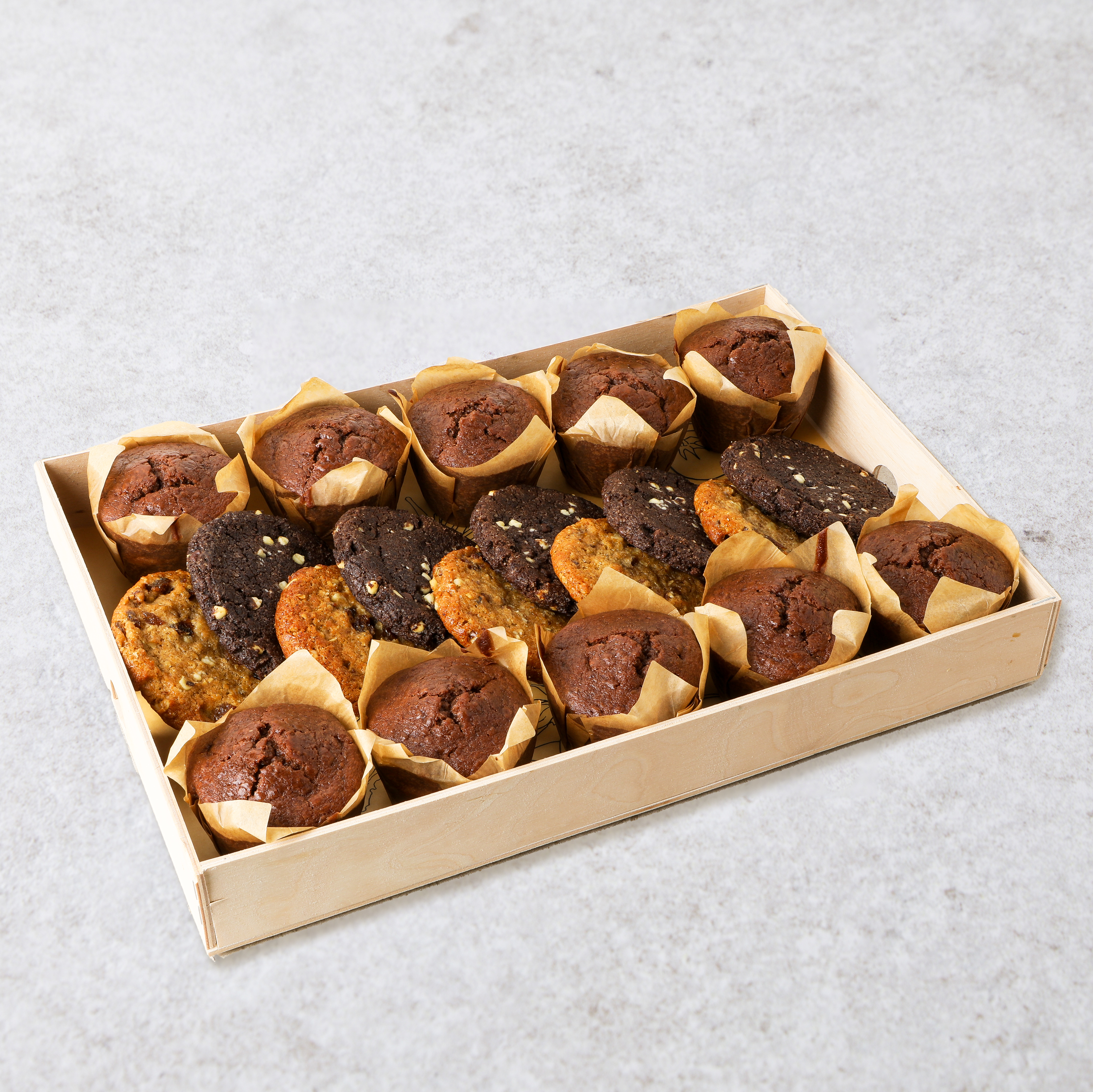 Plateau cookies & muffins (20 stuks)