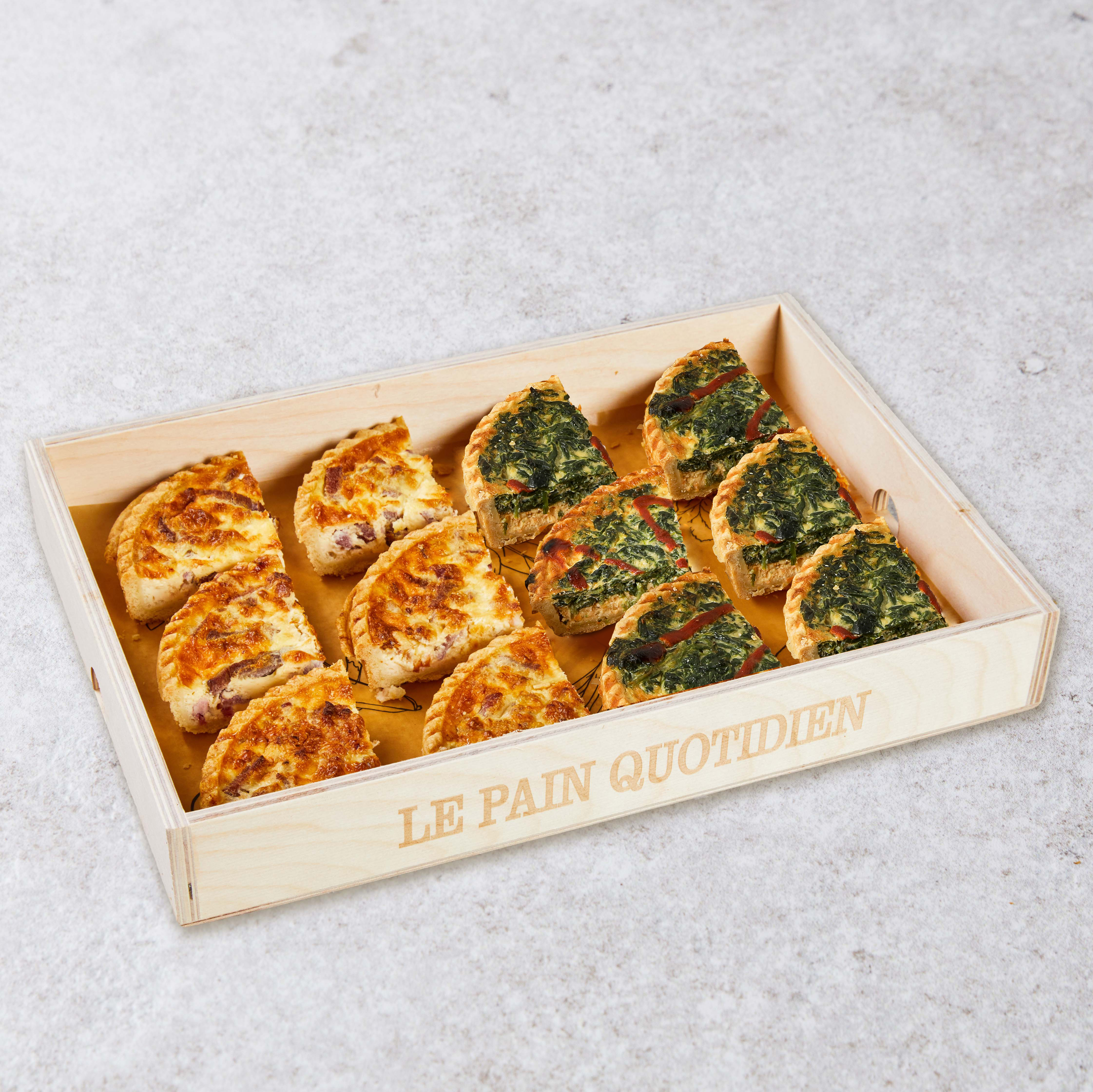 Plateau quiches (12 porties)