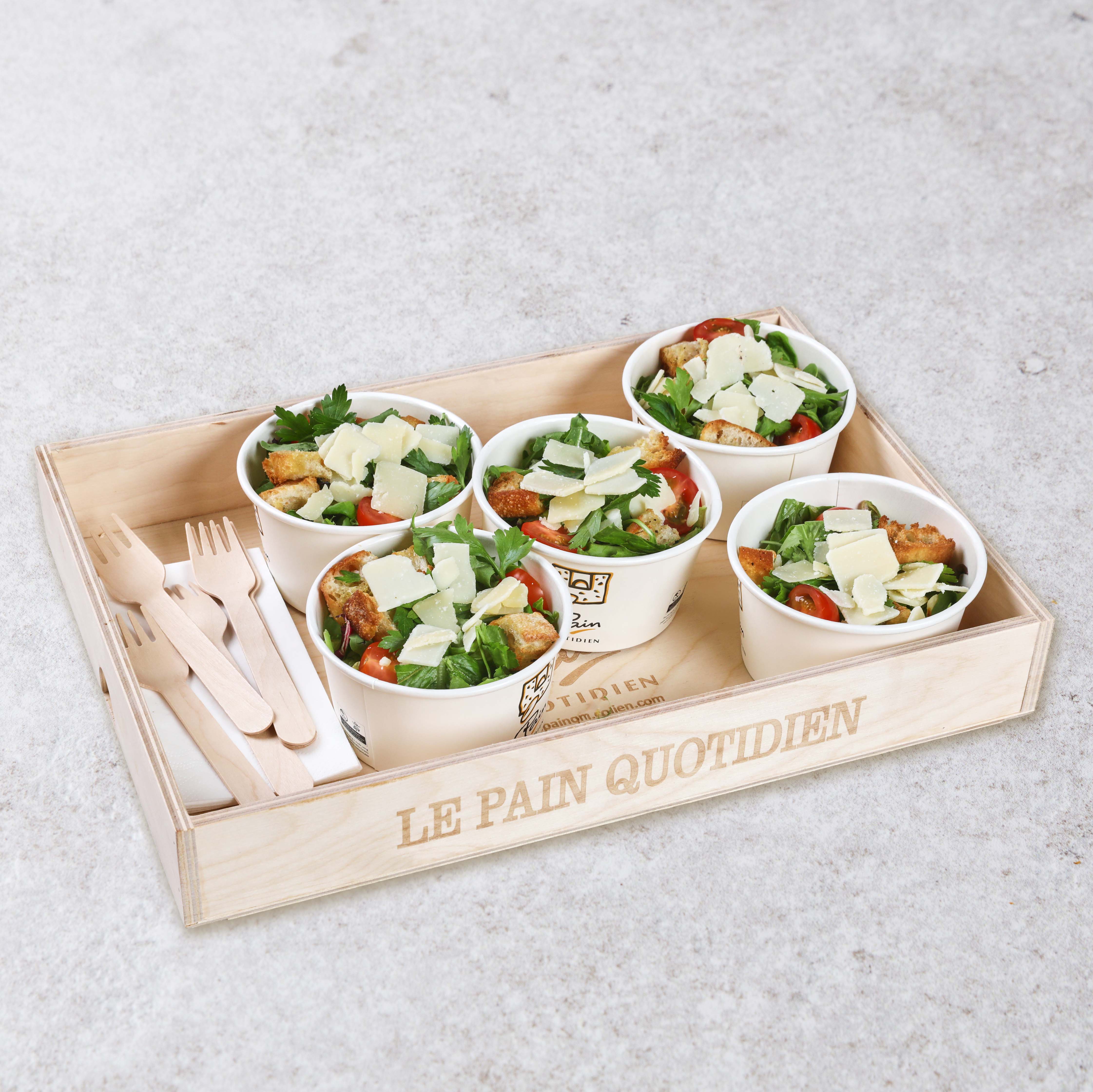 Plateau Caesar salades (5 individuele porties)