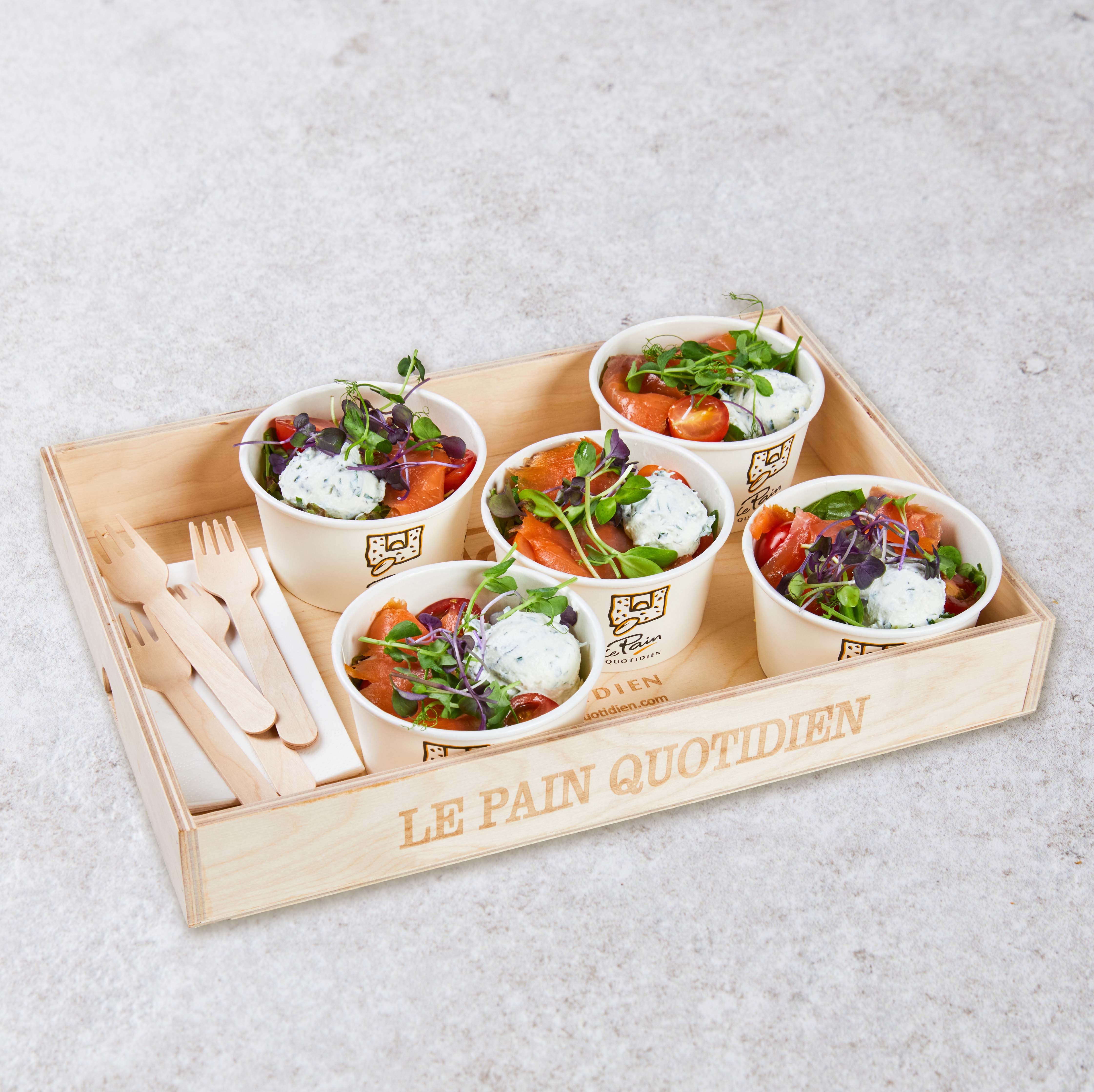 Plateau gerookte Atlantische zalm & quinoa salades