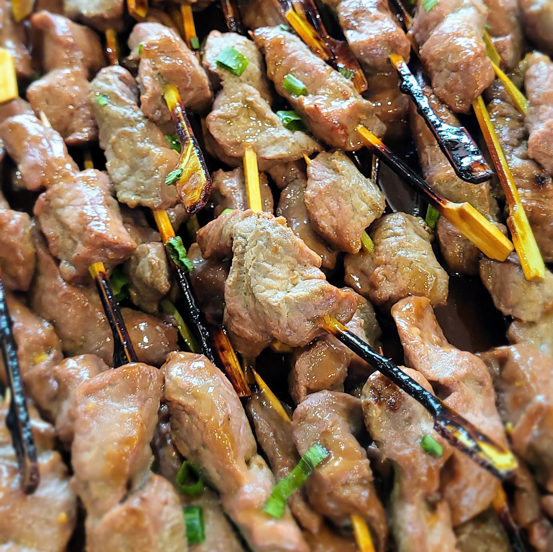 Beef Satay Skewers w/ sweet chili sauce