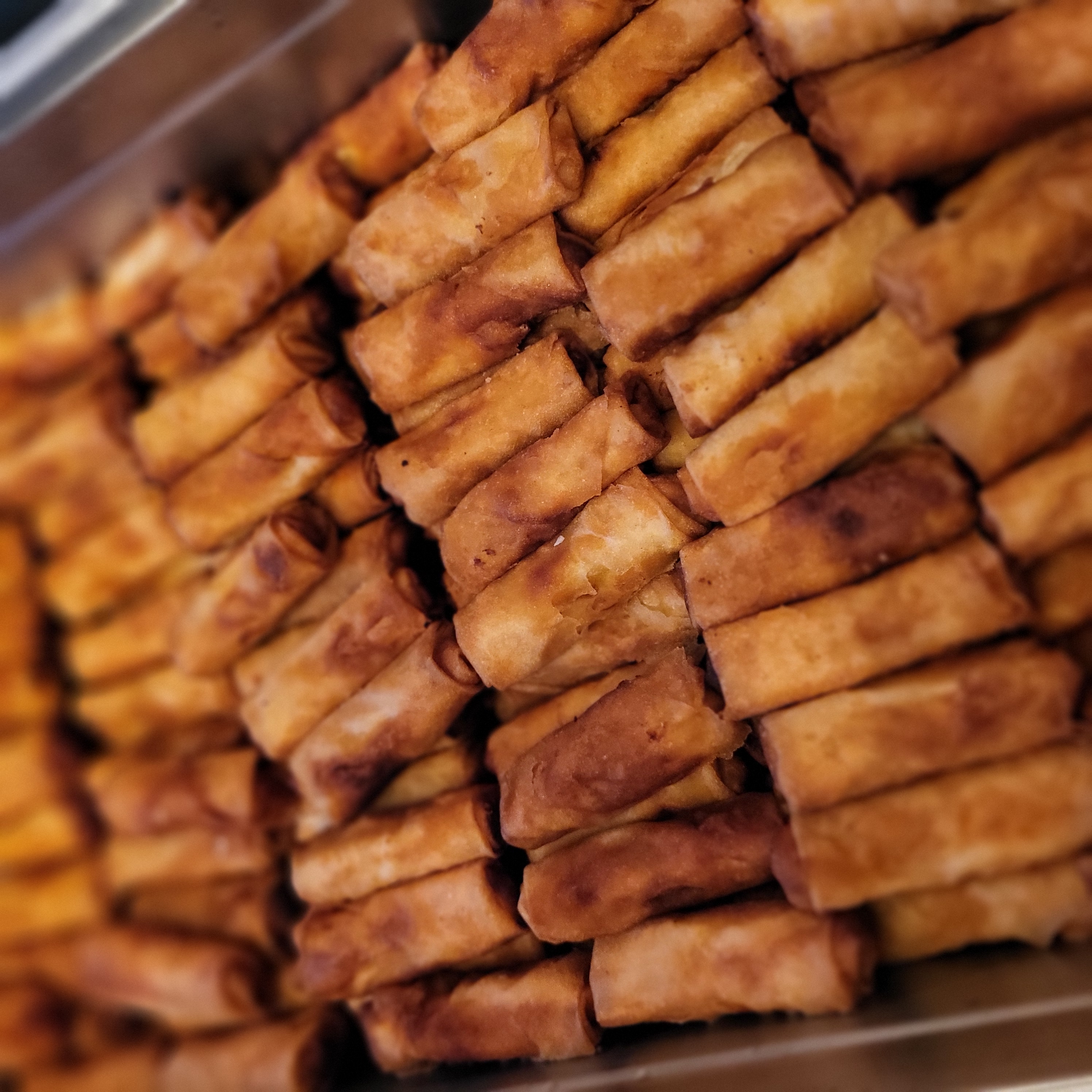 Buffalo Chicken Spring Rolls w/ blue cheese dressing