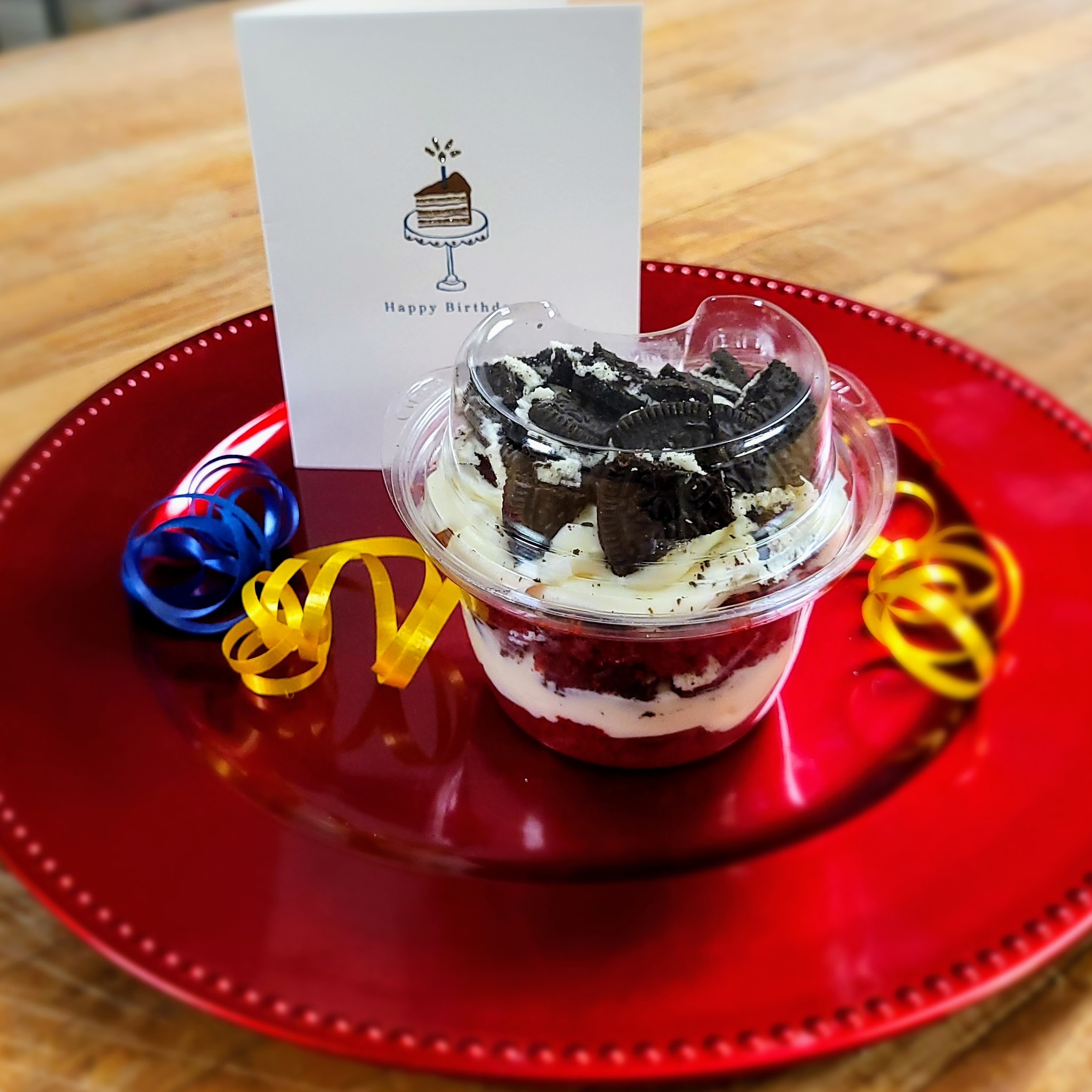 Individual Red Velvet Cake Parfait