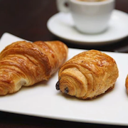 Mini pastries and large savoury croissants