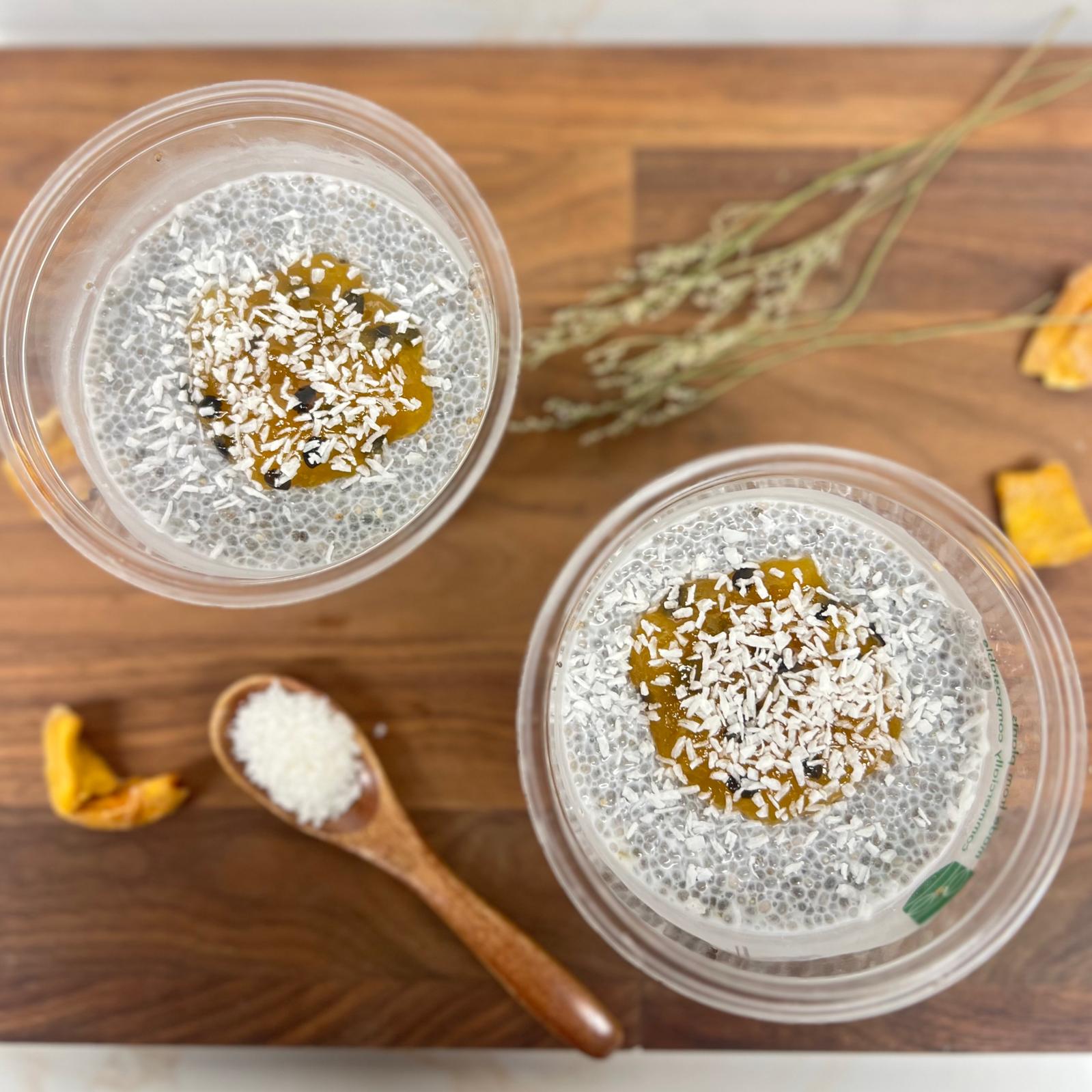 Vegan Mango & Passion Fruit Chia Pudding