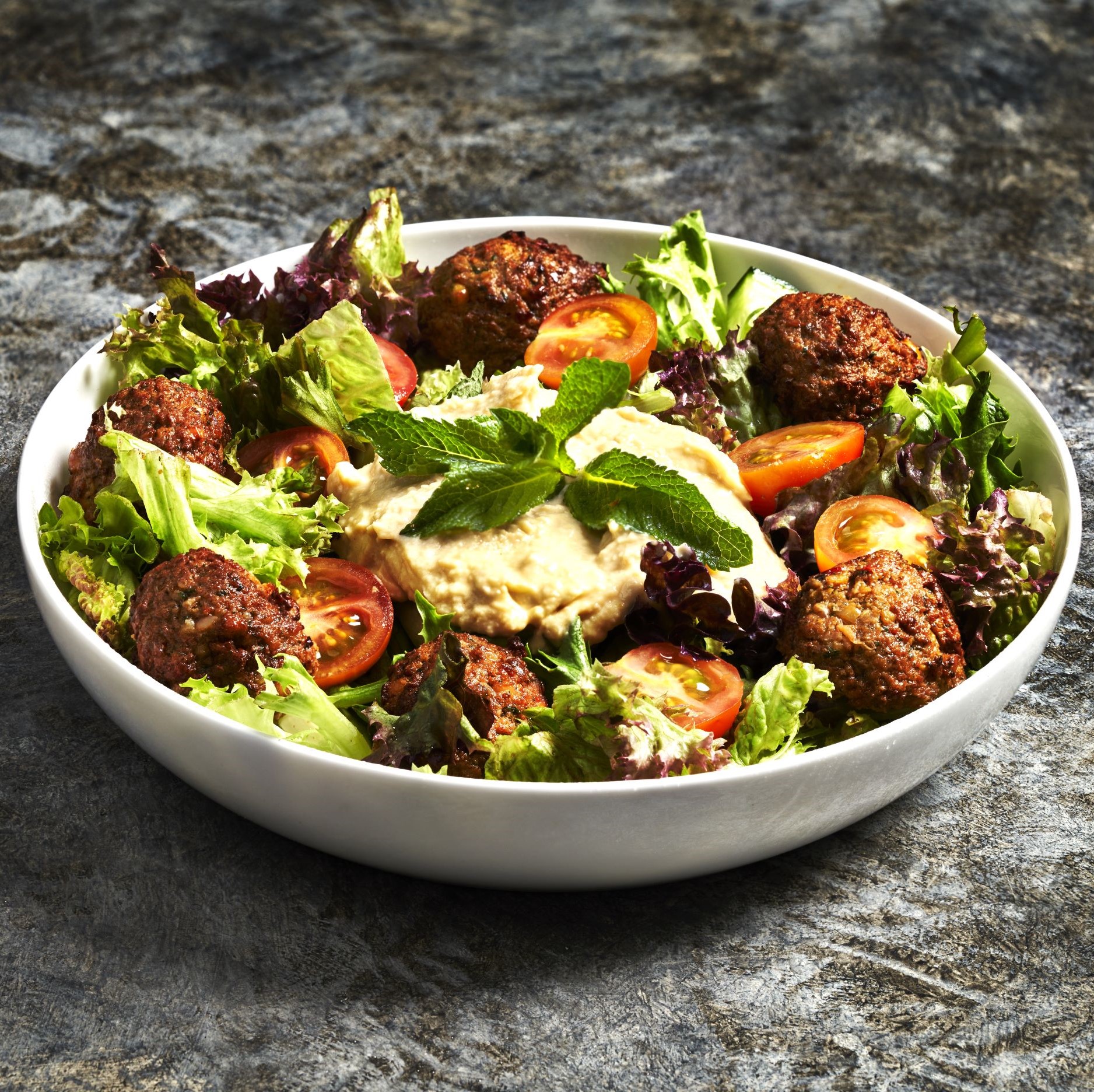 Vegan salad with falafel