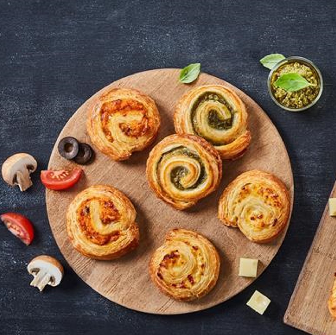 Mini savoury swirls platter