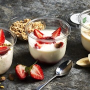 Yoghurt with strawberry compote and granola