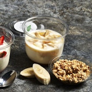 Vegan Banana & Agave Syrup Yoghurt with oats