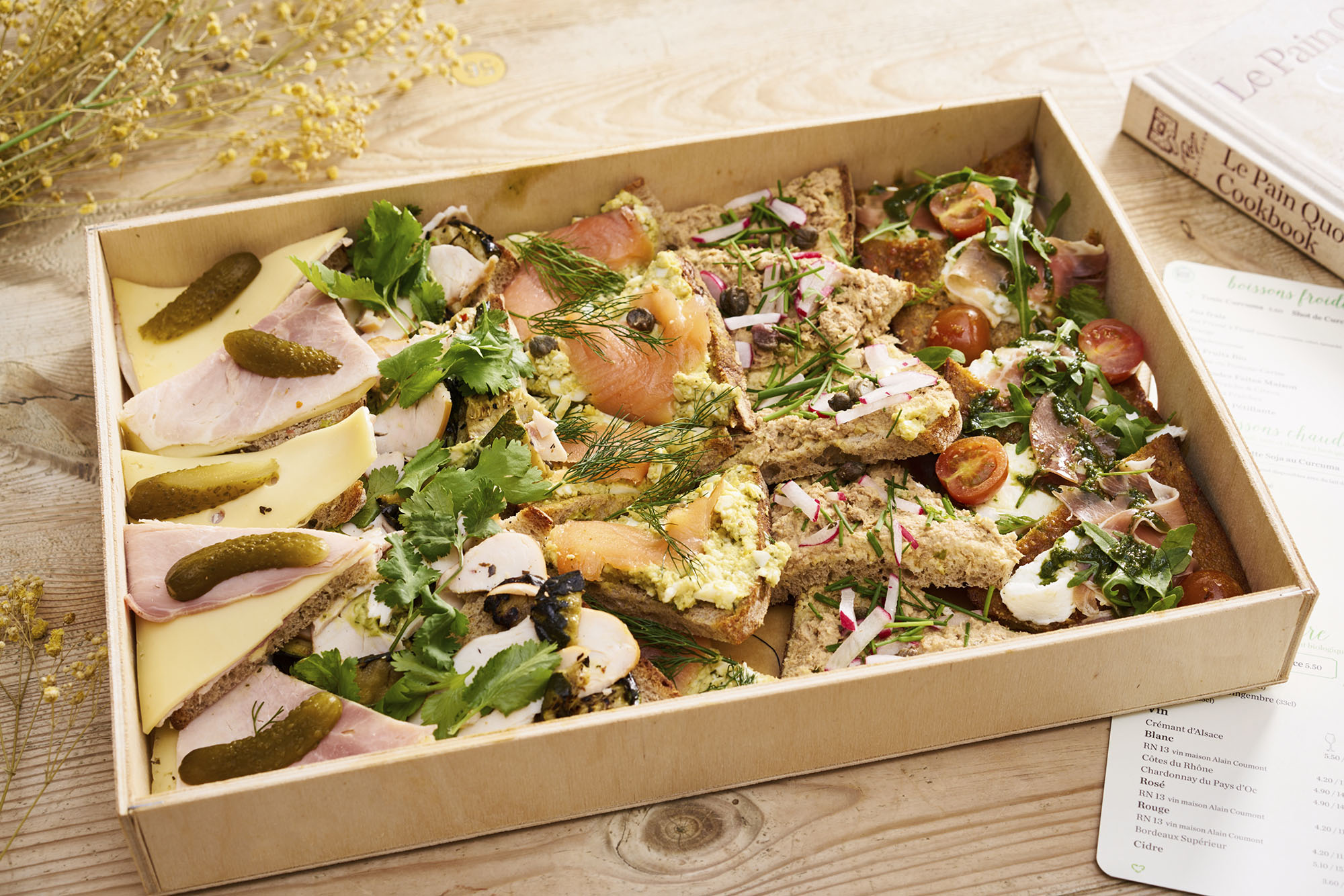 Plateau Tartines pain de blé bio (25 pièces)